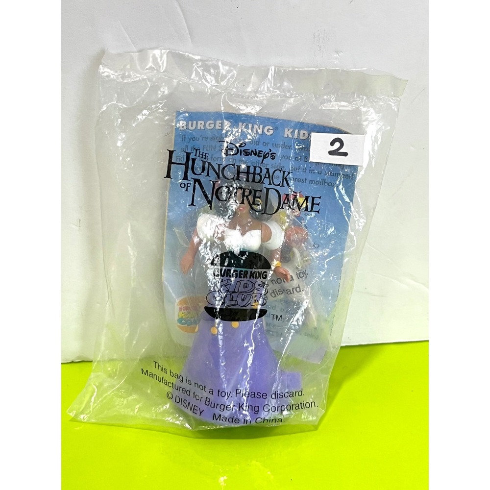 Disney Hunchback of Notre Dame Esmeralda Burger King Kids Club Toy 1996 SEALED